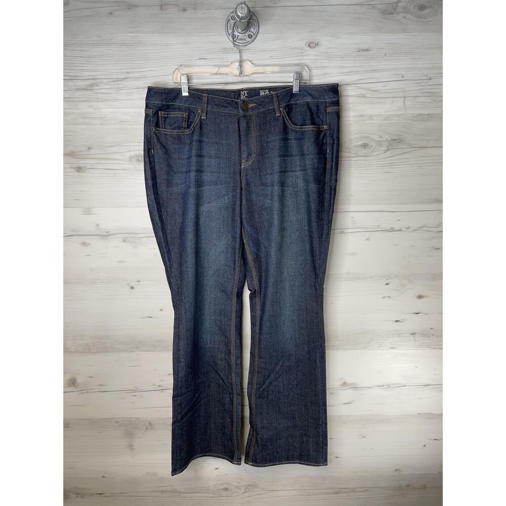 NY&C New York & Company Jeans Womens 18 Dark Wash Low Rise Bootcut Curvy Denim